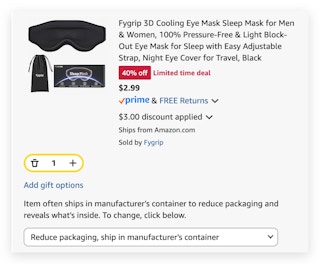 cooling eye mask