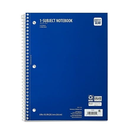 Pen+Gear Wide Ruled Notebook