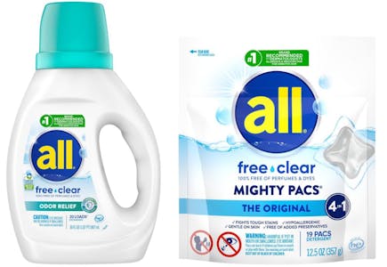 2 All Laundry Detergents (39 Loads)