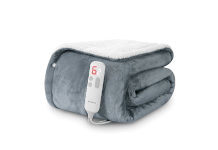Flannel And Sherpa Electric Blanket