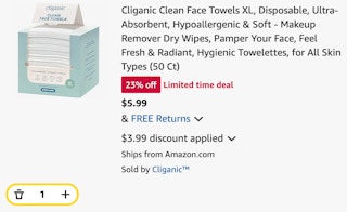 Cliganic Clean Face Towels