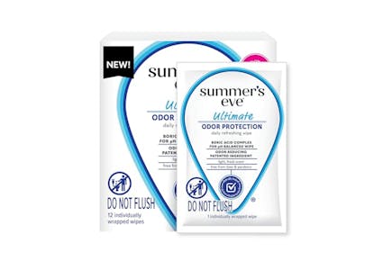 2 Summer's Eve Feminine Wipe Packs