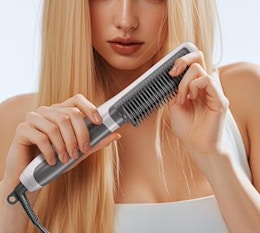 Hair Straightening Brush, Only $19.99 on Amazon card image