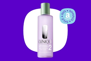 bottle of clinique clarifying lotion with amazon big spring sale sticker