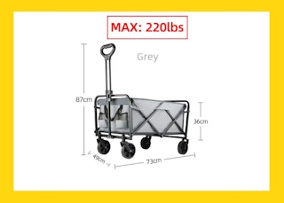 AliExpress Collapsible Folding Utility Cart Sizing