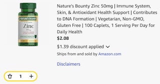Natures Bounty Zinc