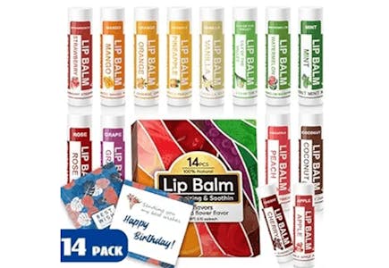 Natural Lip Balm 14-Pack
