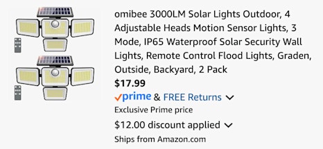 cart outdoor lights