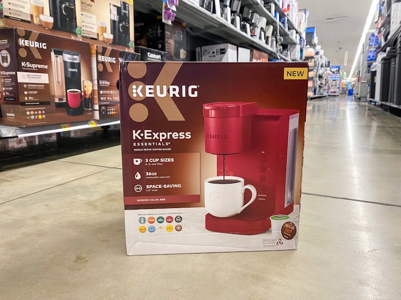 keurig k express on floor in walmart aisle