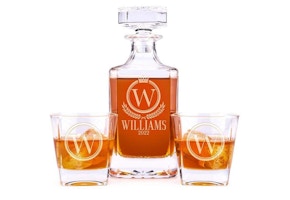 Personalized Whiskey Bottle Set