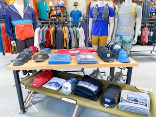 area shot of men's patagonia apparel