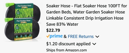 Flat soaker hoses cart