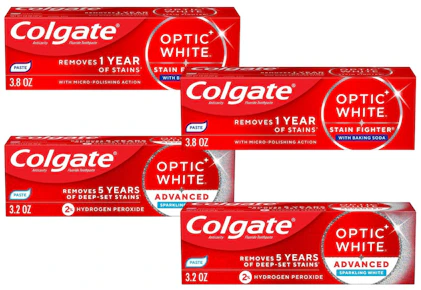 4 Colgate Optic White Toothpastes