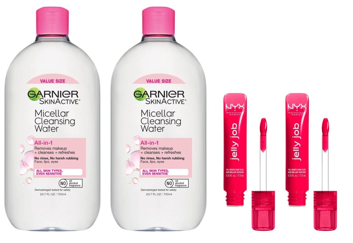 2 Garnier + 2 NYX Products