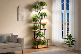 Walmart plant stand with grow lights