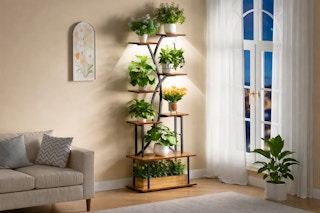 Walmart plant stand with grow lights
