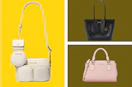 handbags in a collage