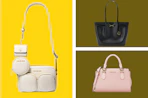 handbags in a collage