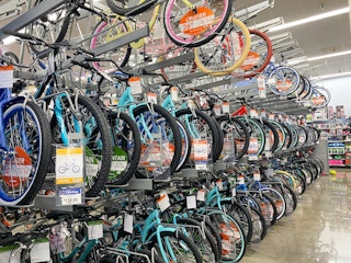 bike area shot at walmart