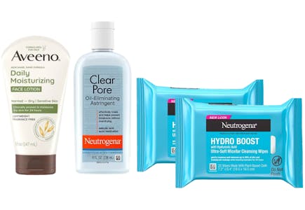 3 Neutrogena + 1 Aveeno