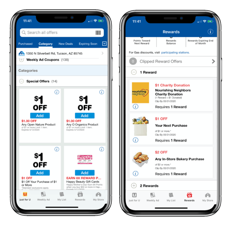 Coupons in the Albertsons App