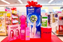 oral-b, covergirl, tigi, eva nyc, walgreens brand, and starface products