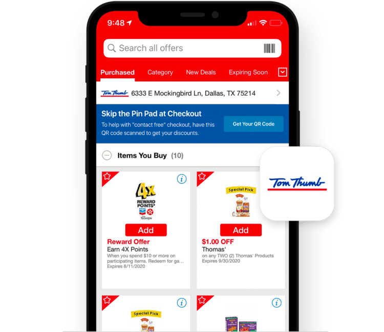 Tom Thumb grocery store app