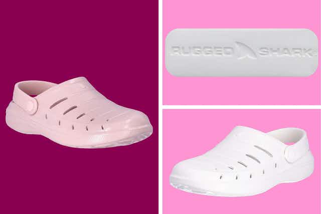Grab a Pair of Women’s Rugged Shark Clogs for Only $6 at Walmart (Reg. $13) card image