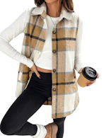 Women's Flannel Plaid Vest