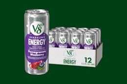 a pack of v8 cans