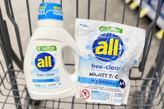 all laundry detergent in a cart