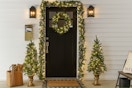 Holiday Set being used to decorate the front door