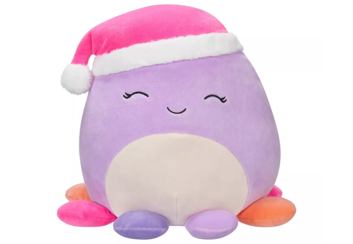 Octopus with Santa Hat