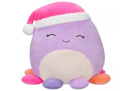 Octopus with Santa Hat