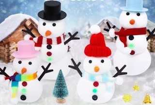 toy snowmen with clothing 