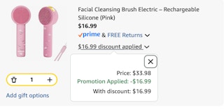 cleansing brush Amazon receipt