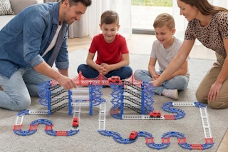 DIY Construction Race Track Set, 24 Pieces B0FHHWBHFW