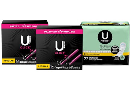 3 U by Kotex Products