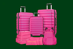 Hot pink 10 pc luggage set