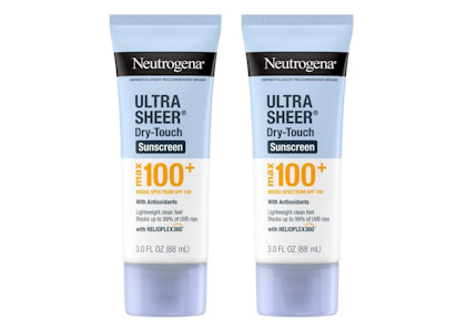 2 Neutrogena Ultra Sheer Sunscreens