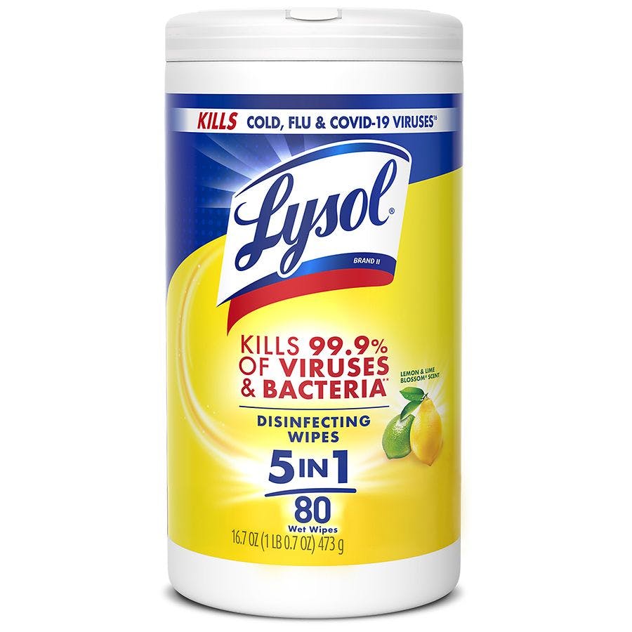 2 Lysol Disinfecting Wipes Tubs