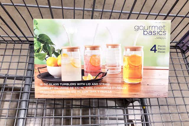 Gourmet Basics 4-Piece Glass Tumbler Set, Only $12.99 at Costco card image