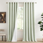 NICETOWN Blackout Linen Curtains