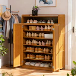 Bamboo Shoe Cabinet