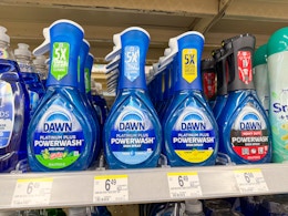dawn dish sprays on walgreens shelf