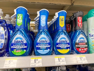 dawn dish sprays on walgreens shelf
