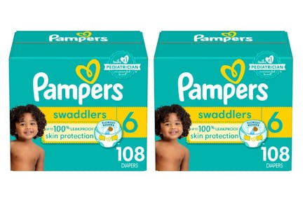 2 Pampers Diapers 