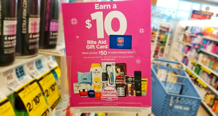 Rite Aid weekly ad with a gift card promotion