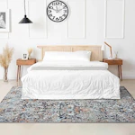 Vintage Floral Gray Area Rug