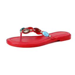Women's Jeweled Thong Flip Flops